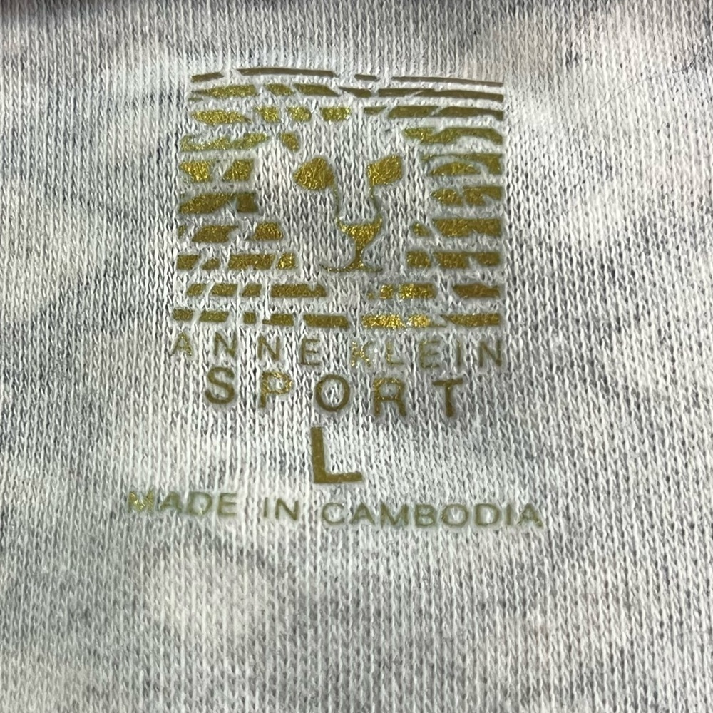 Anne Klein Sport Animal Print Cotton 3/4 Sleeve Top, Size Large - Picture 5 of 12